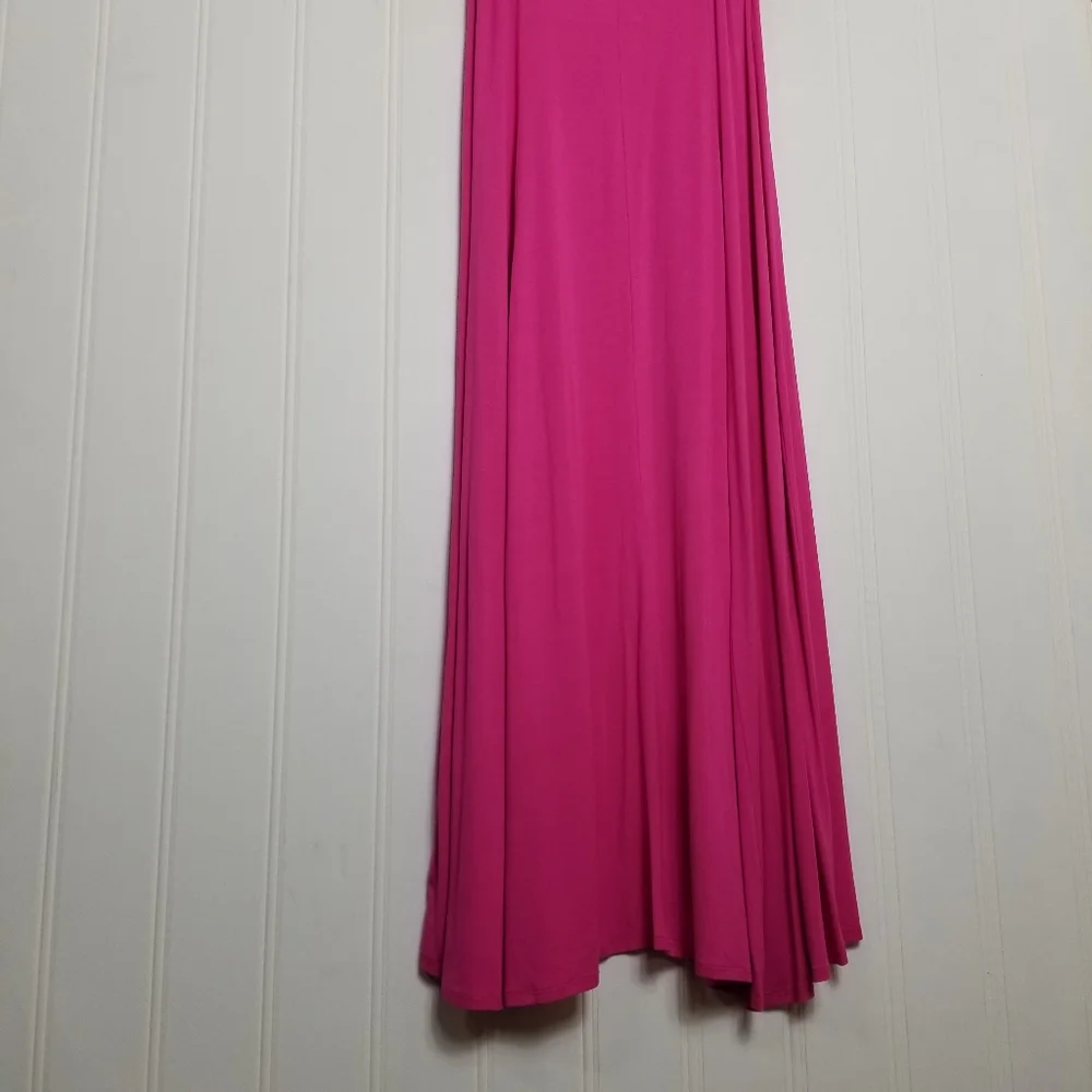 Torrid Maxi Dress Womens Sz 1X  14/16 Pink Super Soft Trapeze Adjustable Straps - Picture 4 of 13
